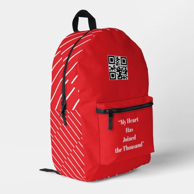 Sac À Dos Imprimé Mon cœur a rejoint les mille (Coin arrière gauche)