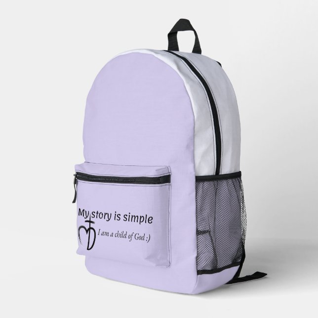 Sac À Dos Imprimé Mon histoire est simple (Coin arrière droit)