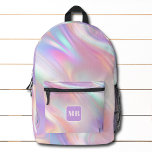 Sac À Dos Imprimé Monogramme à spirale rose bleu moderne<br><div class="desc">Les Backpacks Monogramme Pink Bleu Moderne sont dotés de votre nom personnalisé, monogramme ou parties génitales dans une typographie de script simple sur un arrière - plan tourbillon rose, bleu, menthe et pêche iridescente moderne. Parfait pour retourner à l'école, les sports, la salle de sport et plus encore. Conçu par...</div>