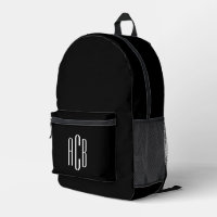 Monogramme à trois lettres noir et blanc