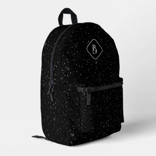Sac À Dos Imprimé Monogramme Arrière - plan noir de luxe