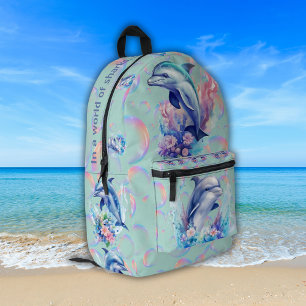 Sac À Dos Imprimé Monogramme dans un monde de requins, être un bleu