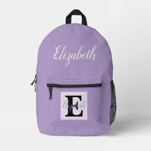 Sac À Dos Imprimé Monogramme de fille et nom rose violet bagages