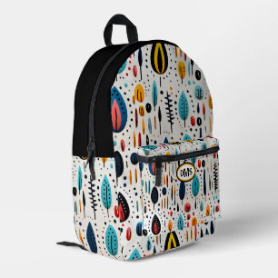 Sac À Dos Imprimé Monogramme de Motif botanique moderne Boho