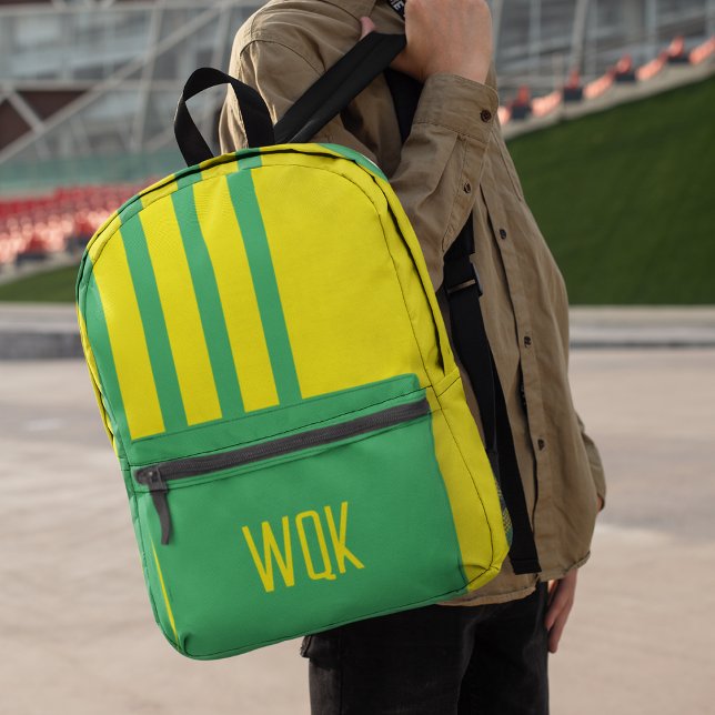 Sac À Dos Imprimé Monogramme des couleurs personnalisées (Créateur téléchargé)