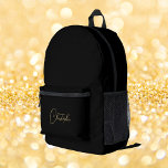 Sac À Dos Imprimé Monogramme d'or noir Mens Femen Voyage Cool d'ordi<br><div class="desc">Créez votre propre script / typographie personnalisées, personnalisées et modernes monogramme monogrammed, durable Polyester Poplin, mens femmes enfants ado garçon solide jet noir école universitaire bureau universitaire bureau de voyage salle de sport sac à dos sport, avec un intérieur spacieux, un design à deux chambres avec poche de rangement d'ordinateur...</div>