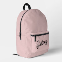 Monogramme et nom rose pâle moderne