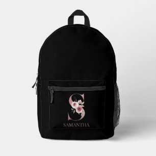 Sac À Dos Imprimé Monogramme floral S Nom 