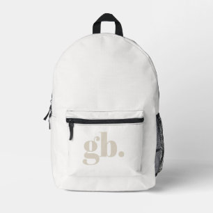 Sac À Dos Imprimé Monogramme Gras Vintage Ivoire