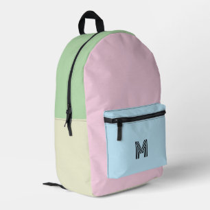 Sac À Dos Imprimé Monogrammé Joli Colorful Moderne Fille Douce