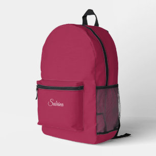 Sac À Dos Imprimé Monogramme minimaliste rose cerise rose