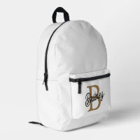 Monogramme moderne élégant Nom Black Gold Script