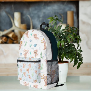 Sac À Dos Imprimé Monogramme Motif de l'axe de l'aquarelle