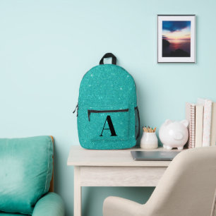Sac À Dos Imprimé Monogramme pailleté sarcelle