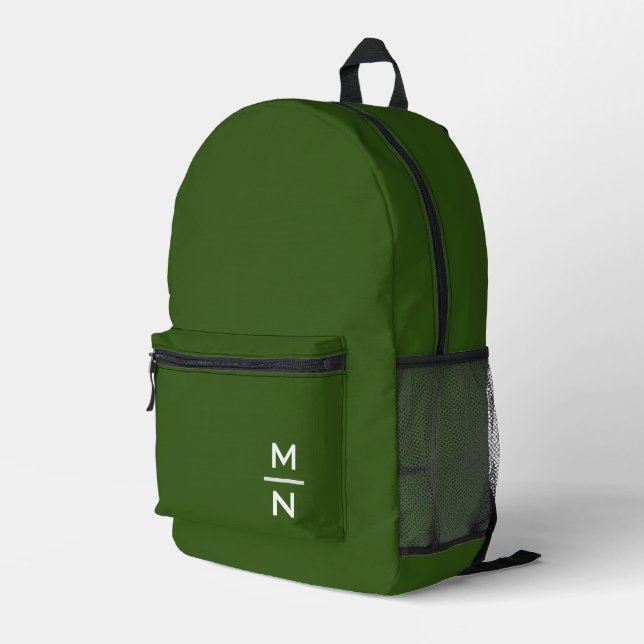 Sac À Dos Imprimé monogramme personnalisé (Coin arrière droit)