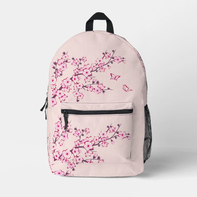 Sac À Dos Imprimé Monogramme Rose de Cerisier (Recto)