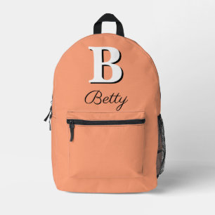 Sac À Dos Imprimé Monogramme Saumon élégant et moderne