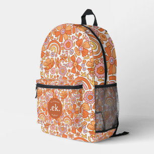 Sac À Dos Imprimé Monogramme super Retro Orange Florals