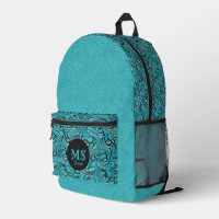 Monogramme turquoise en cuir à outils style occide