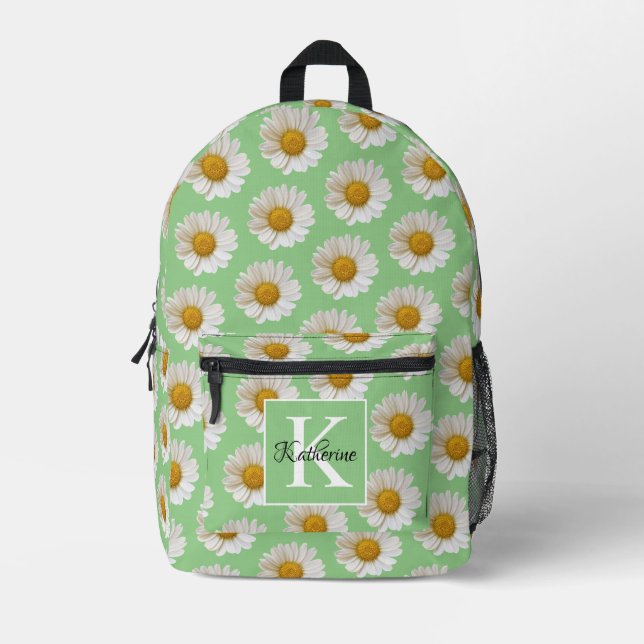 Sac À Dos Imprimé Monogramme vert Sage (Recto)