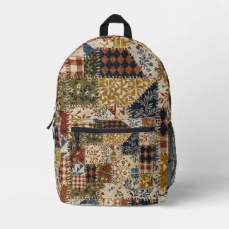 Sac À Dos Imprimé Mosaïque textile de style vintage.