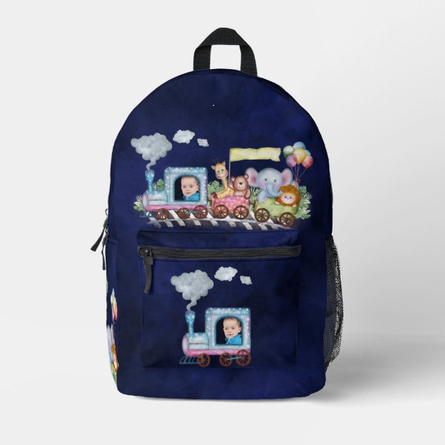 Sac À Dos Imprimé Moteur de train mignon (Recto)
