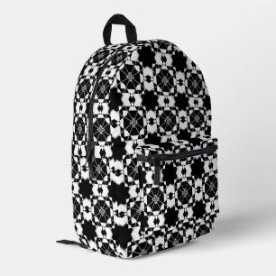 Sac À Dos Imprimé Motif à carreaux rétro minimaliste – Dessin monoch