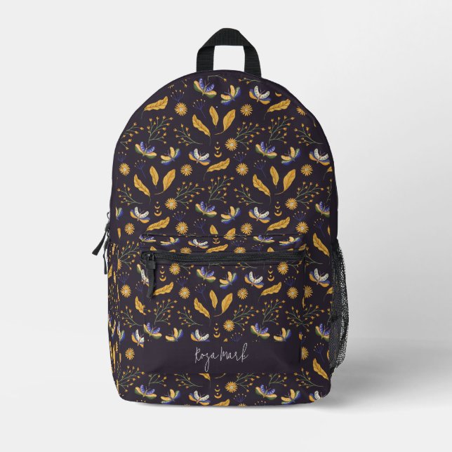 Sac à dos imprimé Motif à papillon de papillon flo (Recto)