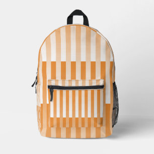 Sac À Dos Imprimé Motif à rayures blanches orange