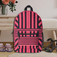 Motif à rayures Chevron Art Déco noir fuchsia