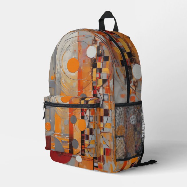 Sac À Dos Imprimé Motif Abstrait (Coin arrière droit)