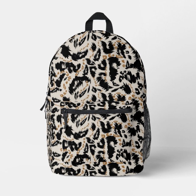 Sac À Dos Imprimé Motif abstrait de léopard bohème africain  (Recto)