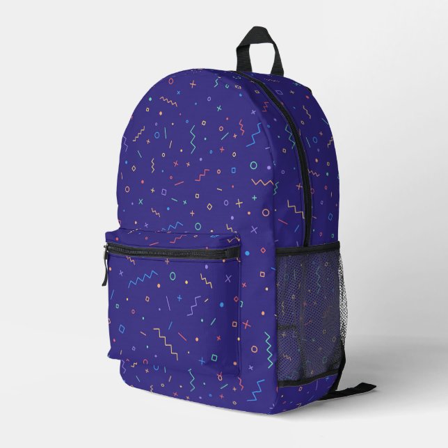 Sac À Dos Imprimé Motif Abstrait rétro (Coin arrière droit)