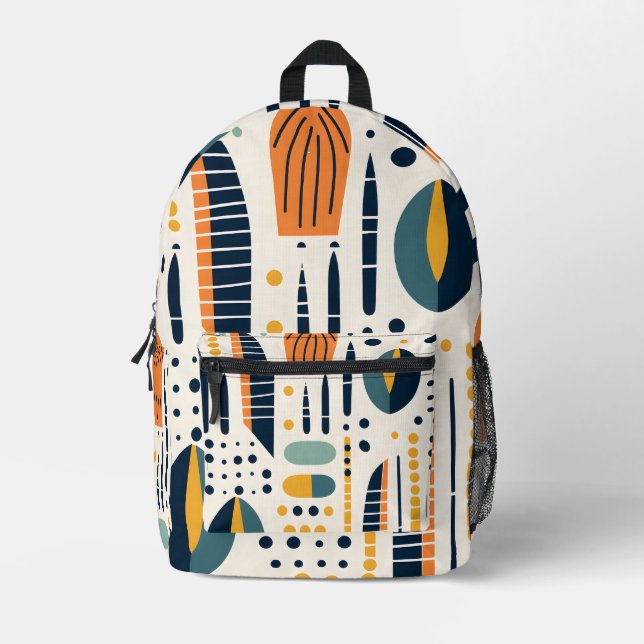 Sac À Dos Imprimé Motif africain dynamique (Recto)