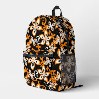 MOTIF ALOHA HAWAII EN NOIR/ORANGE