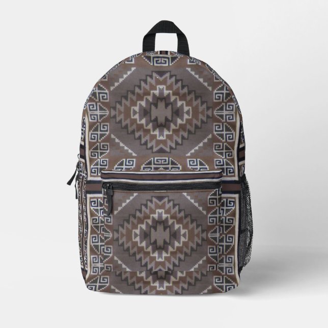 Sac à dos imprimé Motif amérindien (Recto)