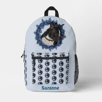 Sac À Dos Imprimé Motif animal de chien de Boston Terrier Personnali