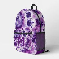 Motif artistique de cercles en batik rose violet p