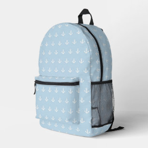 Sac À Dos Imprimé Motif avec ancrages blancs sur bleu