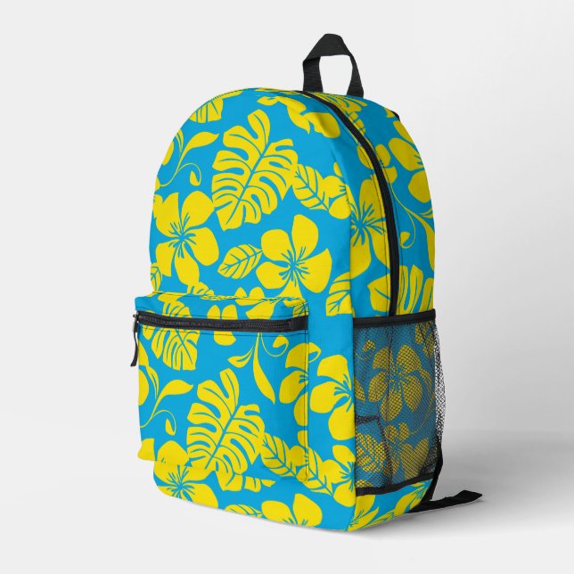 Sac À Dos Imprimé Motif BIKINI ROSE EN BLEU/JAUNE (Coin arrière droit)