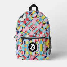 Motif Bitcoin coloré