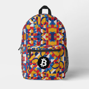 Sac À Dos Imprimé Motif Bitcoin coloré