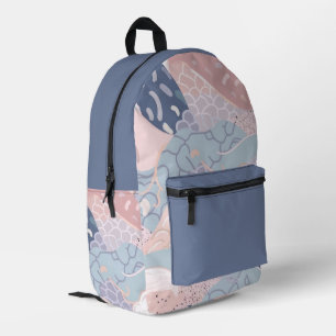 Sac À Dos Imprimé Motif bleu clair pastel violet rose