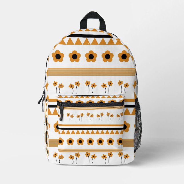 Sac À Dos Imprimé Motif Boho triangle de bordure (Recto)