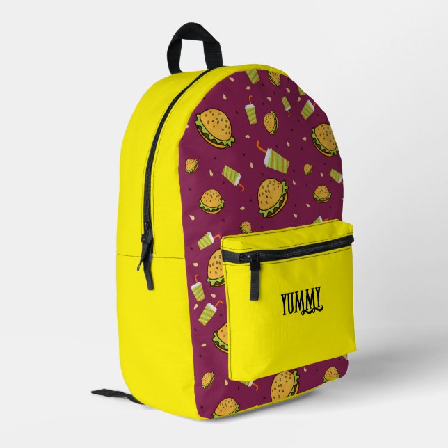 Sac À Dos Imprimé Motif Burgers (Coin arrière gauche)