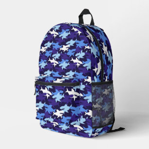 Sac À Dos Imprimé Motif Camouflage requins bleus