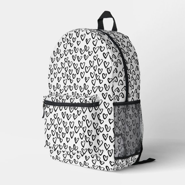 Sac À Dos Imprimé Motif cardiaque de peinture AVC (Coin arrière droit)