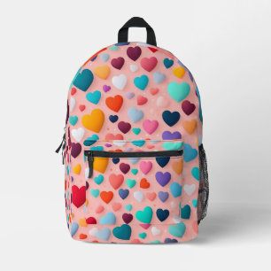 Sac À Dos Imprimé Motif cardiaque multicolore