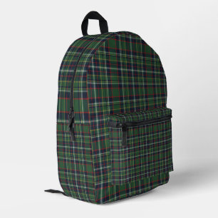 Sac À Dos Imprimé Motif carreaux tartan vert et rouge classique