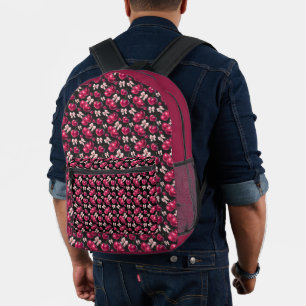 Sac À Dos Imprimé Motif Cerise Coquette Rose Esthétique